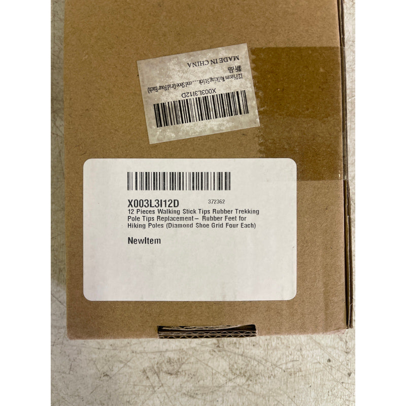 Namkabaw 12-Piece MIXED Walking Stick Tips 11mm Rubber Trekking Pole Replacement