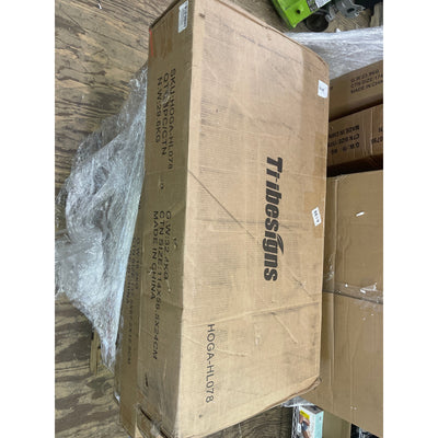 Tribesigns Square Coffee Table, 39" Central Cocktail, 2-Tier Shelves Abstract
