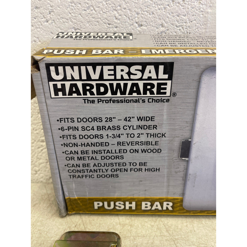 Universal Hardware Commercial Panic Exit Device w 6-Pin SC4 Cylinder & Pull Trim