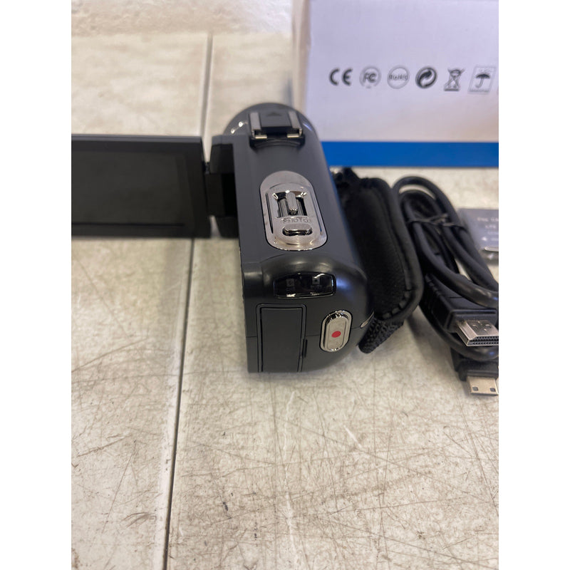 ACTITOP Video Camera FHD 1080P 30FPS 36MP 16X with Case & Remote - Black