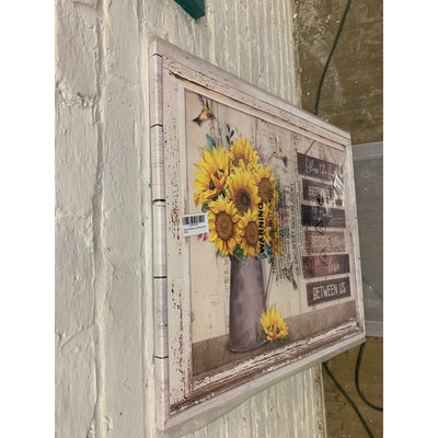 Sunflower Kitchen Decor Farmhouse Wall Print, Framed, 20" x 24"