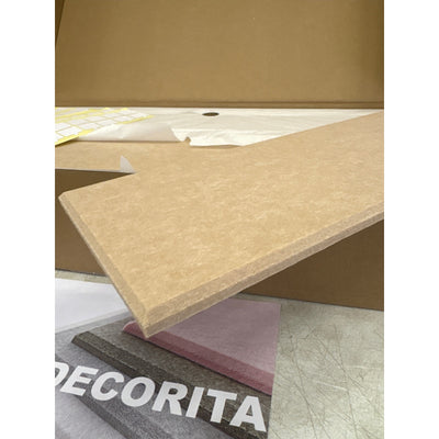 DECORITA Shiplap Felt Wall Panels 23-SqFt Interior Wall Decor, Camel /Tan 24pcs