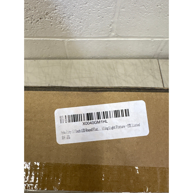 Hykolity 18" LED Round Flat Panel Light, White, 32W, 3200lm, 3000K/4000K/5000K