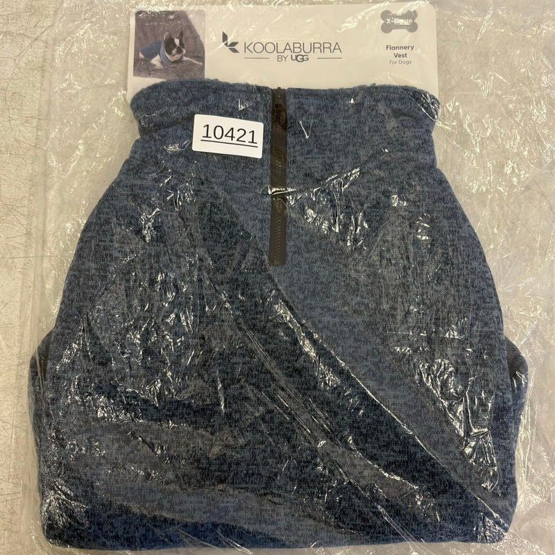 Koolaburra by UGG Pet Flannery Half Zip Dog Vest - 20-21" Collar, Blue - XL