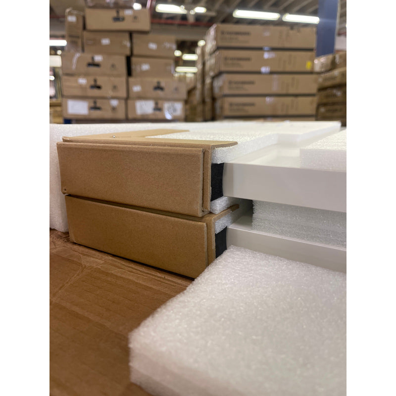 Flexispot L-shaped Desk Top Only, 63" x 40" 2-Piece, White TB-L6340W-CB