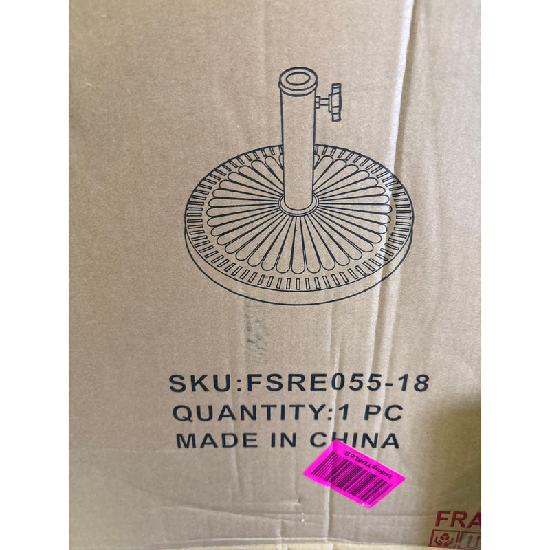 Flame&Shade 40lb Heavy Duty Round Base Stand Outdoor Patio Table Umbrella Bronze