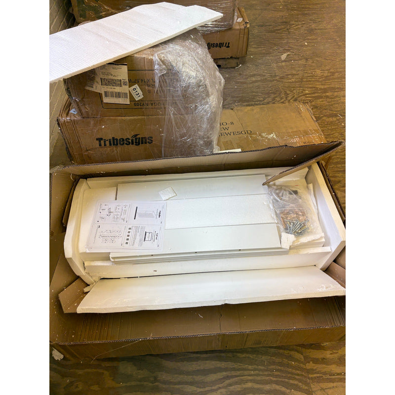 Tribesigns - 10-Tier Shoe Cabinet, Wooden Shoe Storage Rack w 30 Cubbies White