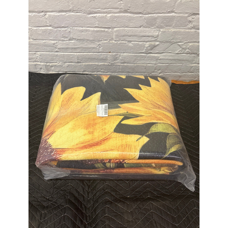 5x8ft Sunflower Bee Area Runner Rug Carpet Living Room Bedroom Soft Black/White