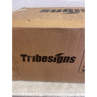 Tribesigns Freestanding Shoe Cabinet with Acrylic Doors and LED Lights - Black