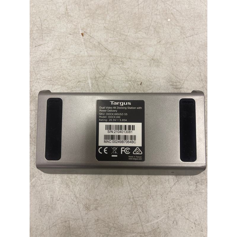 Targus USB-C Universal Dual Video 4K Laptop Docking Station Charging Audio USB