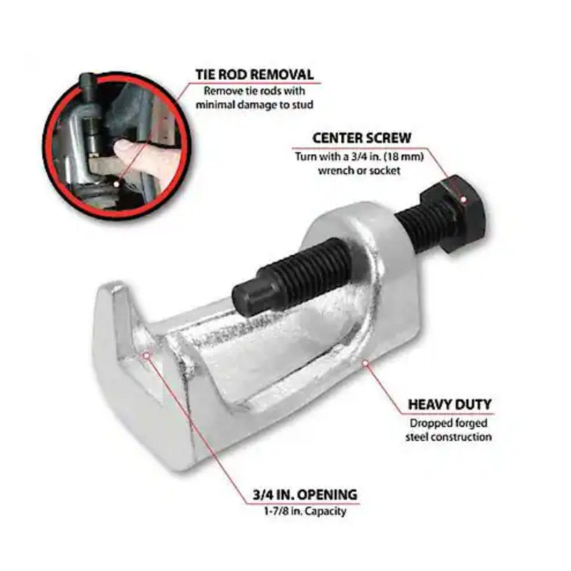 Performance Tool Swivel-Tip Tie Rod Puller for Imports & SUVs, 3/4" Opening