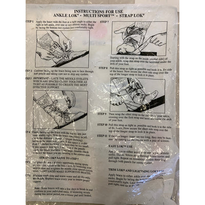 Swede-O Ankle Lok Support with Knit Tongue, XX-Small Ankle Brace White