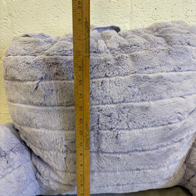 UGG Plush Backrest Pillow, 34"W x 18"H Reading Pillow Soft - Purple Fuzzy Design