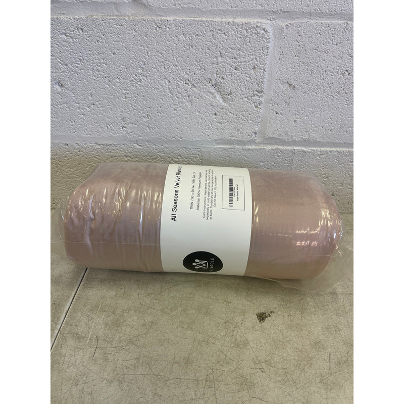 Fleece Luxury Throw Blanket, Timid Pink TWIN Size 66" x 90" Soft Fuzzy
