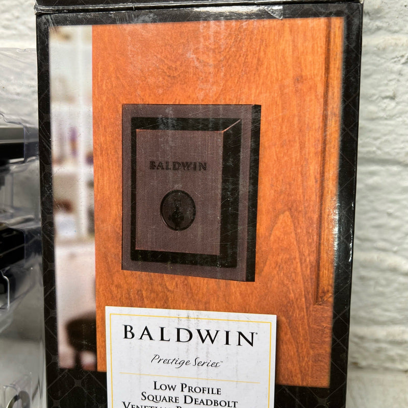 Baldwin Spyglass Single Cylinder Front Door Deadbolt in Venetian Bronze