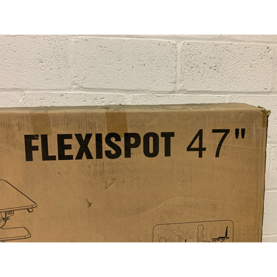 FlexiSpot Standing Desk 47" Computer Riser Keyboard Tray WHITE M3W SEE DETAILS