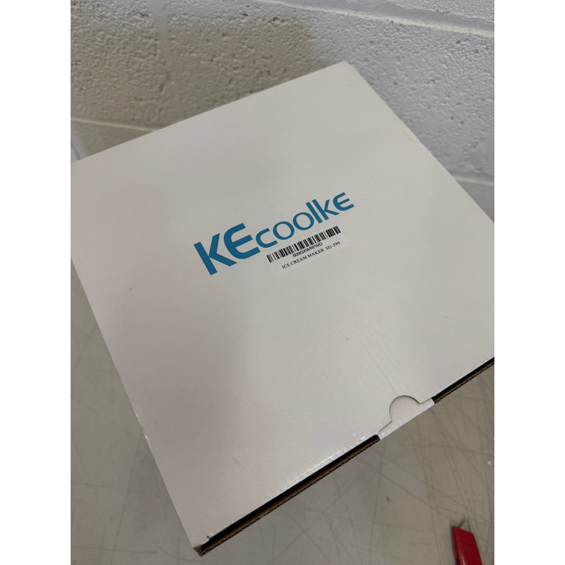 KECOOLKE Countertop Ice Cream Maker, Large Capacity 2L, Stainless Steel, Gray