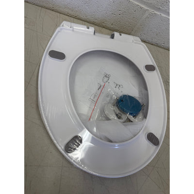 Dayao Premium Round Toilet Seat with Cover, Slow Quiet Close, Bathroom - White