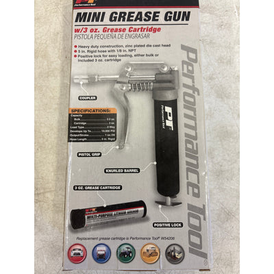 Performance Tool Mini Pistol Grip Grease Guns, 1/8" NPT Automotive Tools W54205