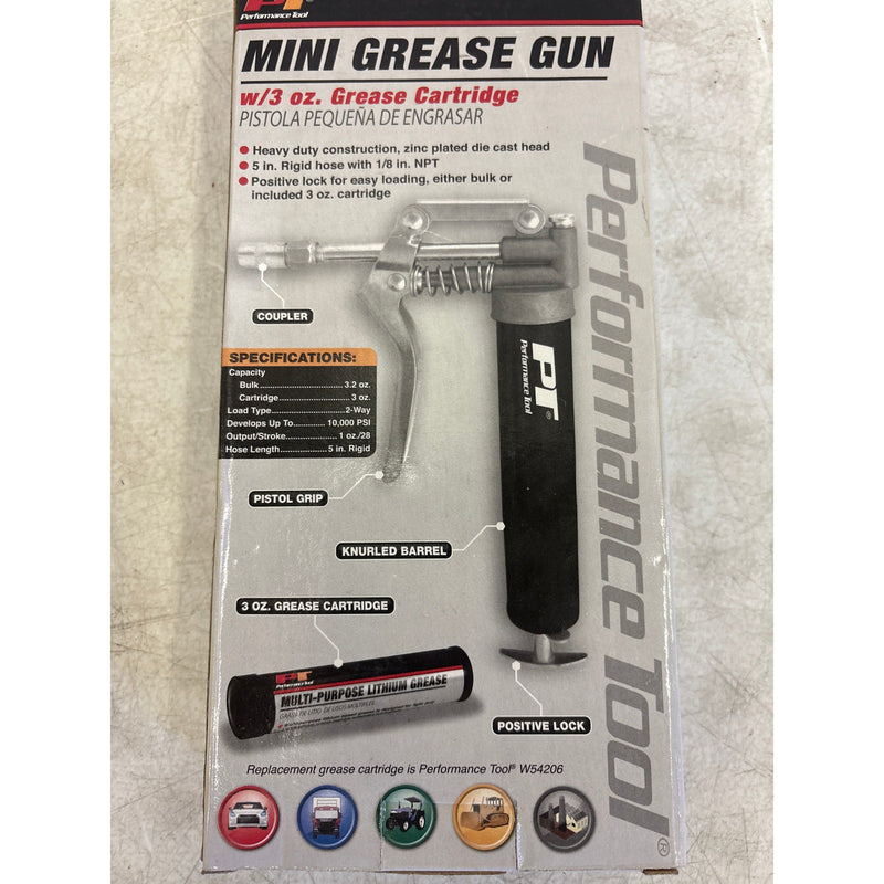 Performance Tool Mini Pistol Grip Grease Guns, 1/8" NPT Automotive Tools W54205