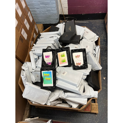 Pallet-of-150+ Mixed Sets of Acrylic Press On Nails, Mixed Colors & Designs, Application Kit, NEW