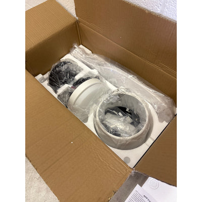 GESUM 42" Flush Mount Ceiling Fan Light w 3 Colors 6 Speeds Low Profile - White