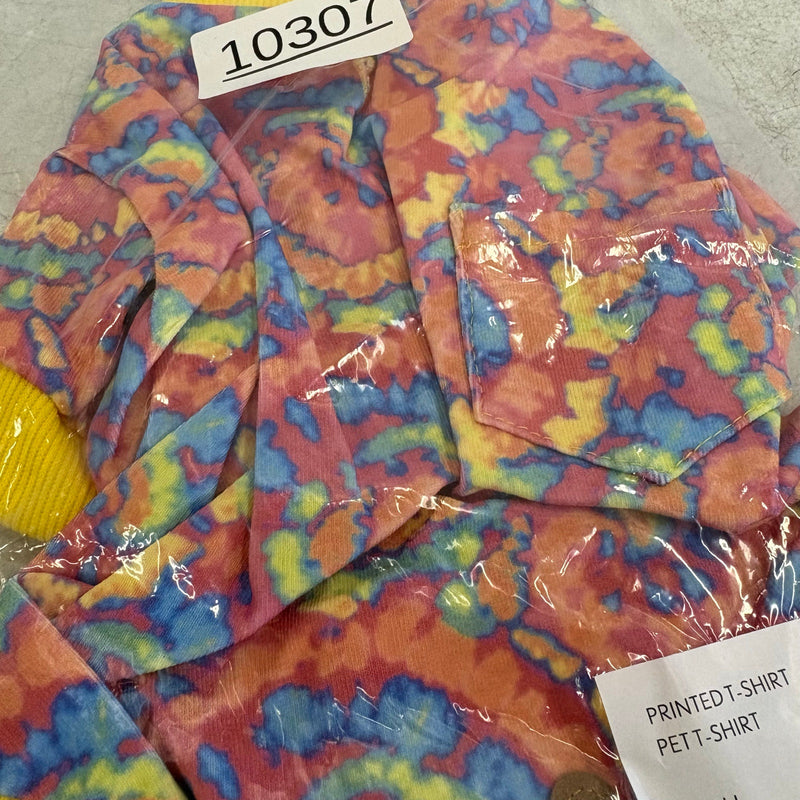 Koolaburra by UGG Printed Pet T-Shirt Dog Outfit- 12-13" Collar, Rainbow - Small