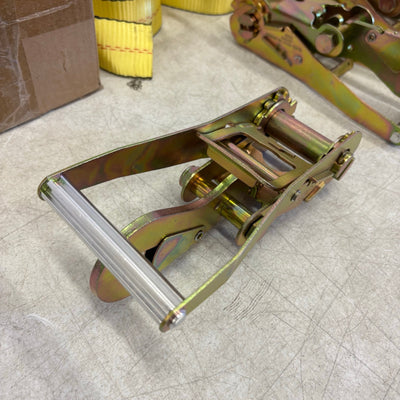 Waltyotur 4 Pcs Auto Lanyard Ratchet Straps 2 x 96 Classic Yellow 3300 LB CAP