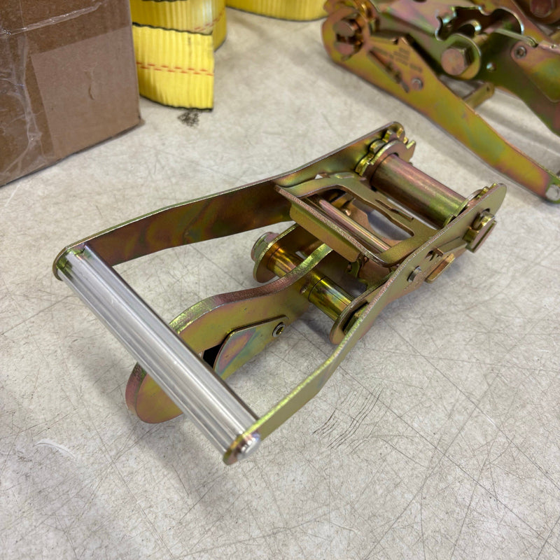 Waltyotur 4 Pcs Auto Lanyard Ratchet Straps 2 x 96 Classic Yellow 3300 LB CAP