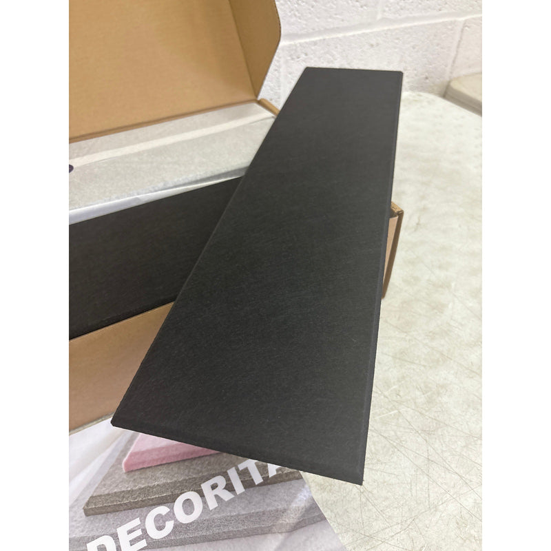 DECORITA Shiplap Felt Wall Panels 23-SqFt Interior Wall Decor, Black 24pcs