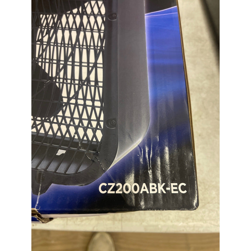 Comfort Zone Box Fan w Carry Handle, 20 inch, 3 Speed Air Circulation DAMAGED