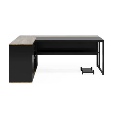 Tribesigns Large L-Shaped Desk, 71 inch Office & Gaming Desk w Shelves & Cabinet