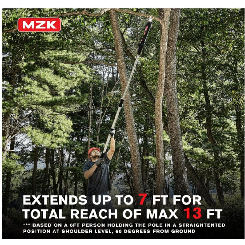 MZK 2-IN-1 Cordless Electric Pole Pruning Shears 20V Battery Powered Pruner 13Ft