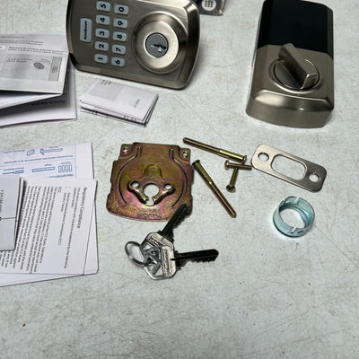 Kwikset Powerbolt 250 Electronic Deadbolt Keypad, Satin Nickel, Missing Hardware