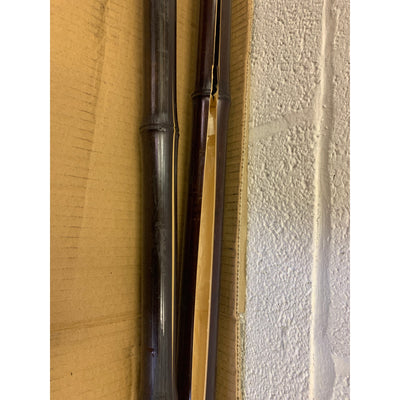 5-PACK Patio Essentials 5 Ft Bamboo Torches, Dark Brown Bamboo, Tiki Yard Lamps