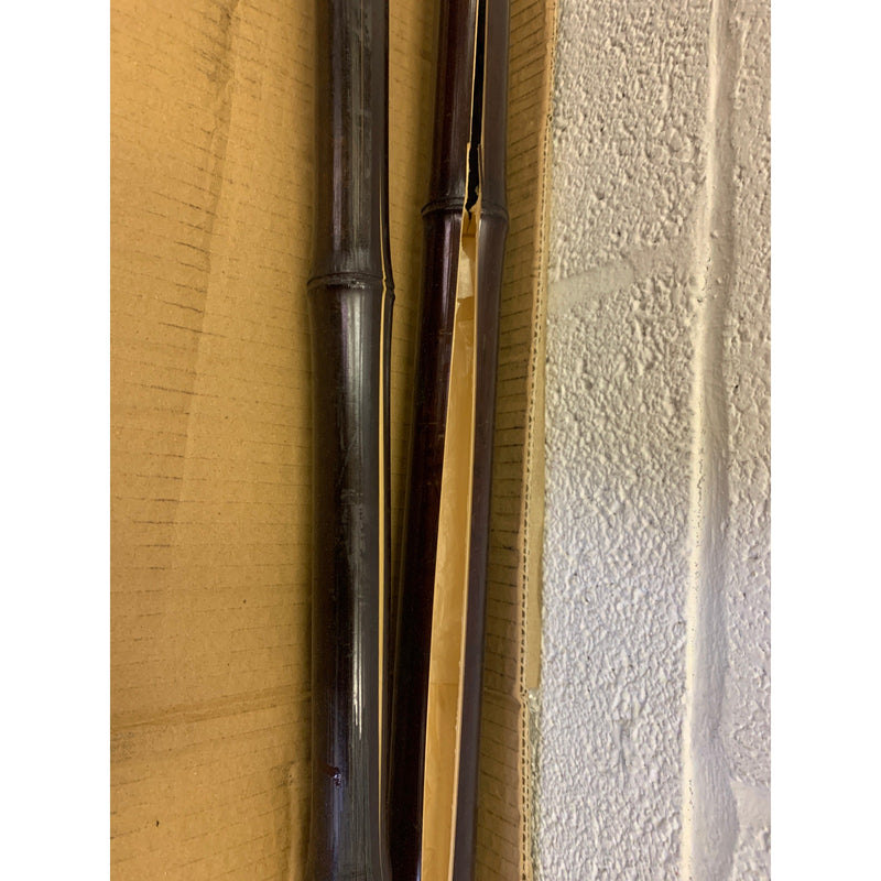 5-PACK Patio Essentials 5 Ft Bamboo Torches, Dark Brown Bamboo, Tiki Yard Lamps