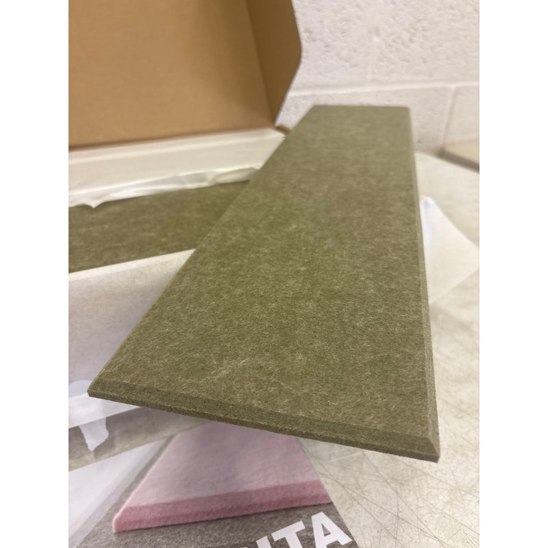 DECORITA Shiplap Felt Wall Panels 23-SqFt Interior Wall Decor, Olive Green 24pcs