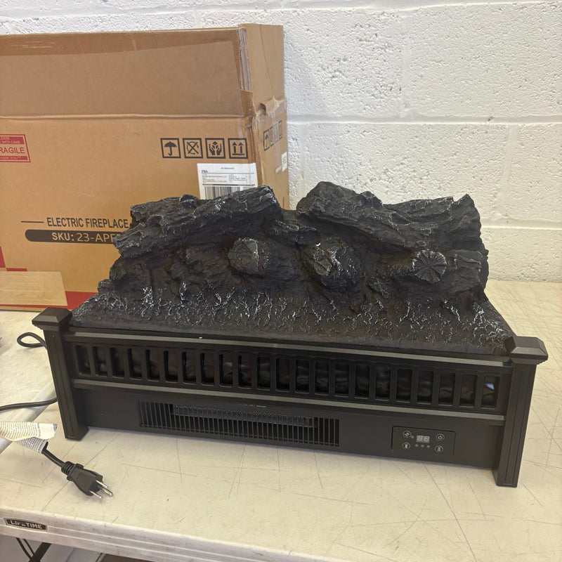 Infrared Electric Fireplace Logs, 23" Infrared Quartz, Remote Control Fireplace