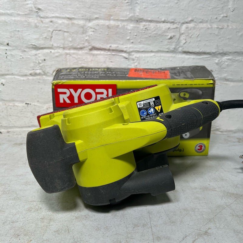 RYOBI 6 Amp Corded 3 in.W x 18 in.L Portable Belt Sander, 820 FRM, SEE DETAILS