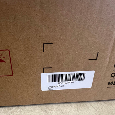 (Set of 2) Luggage Racks: Durable Steel Portable Folding Suitcase Stand - Gray