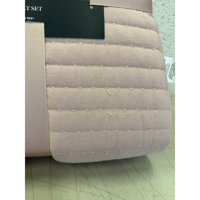 UGG Devon 3pc Quilt Set 1 Quilt & 2 Shams, Full/Queen, Cozy Reversible Pink READ