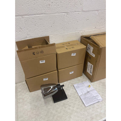 Pack-of-4 Vcozar Glass Wall Lamps, Square Base Modern Black Wall Sconce