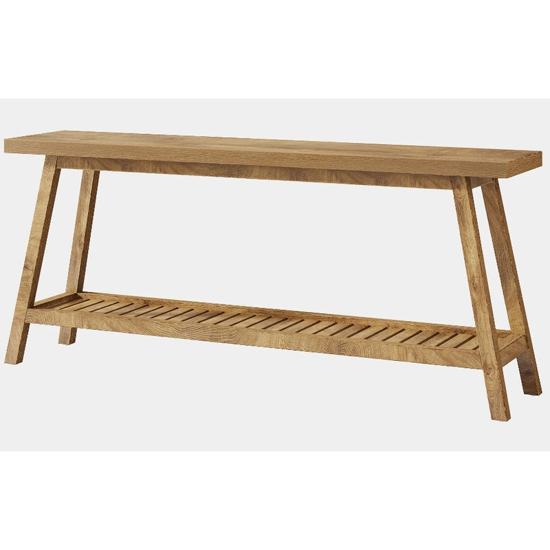 Tribesigns Farmhouse Console Table, 70.9" Entryway Table 2-Tier Sofa Table Brown