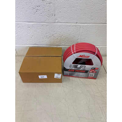 Milton Industries 3/8"x50' Rubber Air Hose, Ultra Lightweight 300 Max PSI - Red