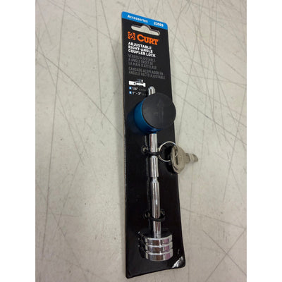 CURT Coupler Lock (1/4in. Pin; 1in. to 3in. Latch Span; Right-Angle; Chrome)