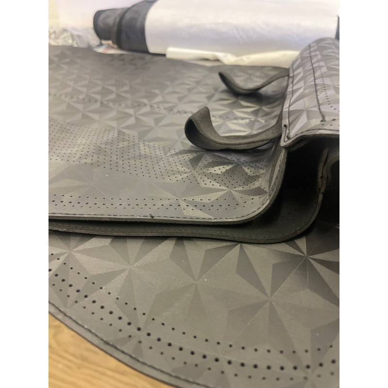 OUMANNI Seat Covers Universal Fit Breathable Suede 2 Front Seat/Headrest Black