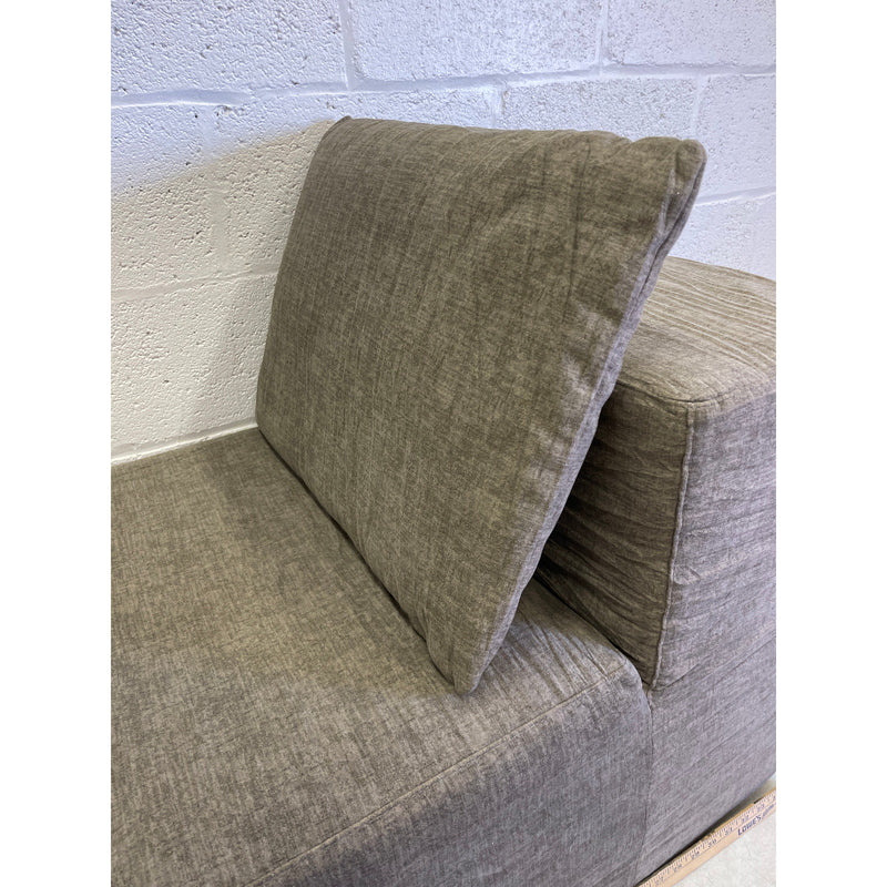 37" x 25" x 23" Floor Seat, Cushion Chair with Soft Fabric, Grey, with Pillow