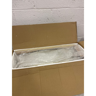 Glitzhome Rolling Kitchen Cart, Gold Metal Base w Glass Top 17" x 27" x 30"