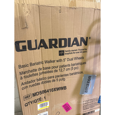 Medline Heavy Duty Bariatric Extra Wide Folding Walker w 5" Wheels Up to 600 lbs