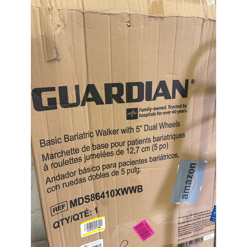 Medline Heavy Duty Bariatric Extra Wide Folding Walker w 5" Wheels Up to 600 lbs